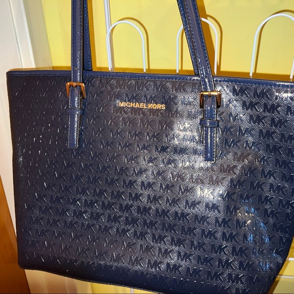 Michael Kors shoulder bag, navy blue - Picture 1 of 3